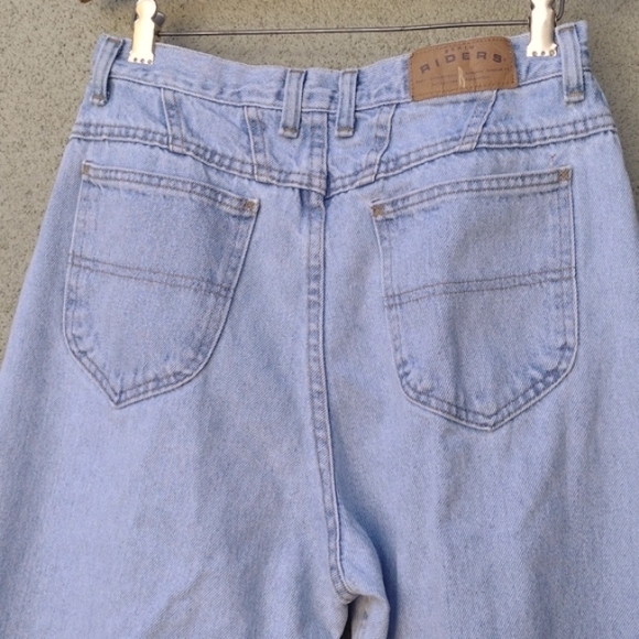 90s Riders High-waist Tapered Mom Jeans 30x34 12 Long - Picture 4 of 9
